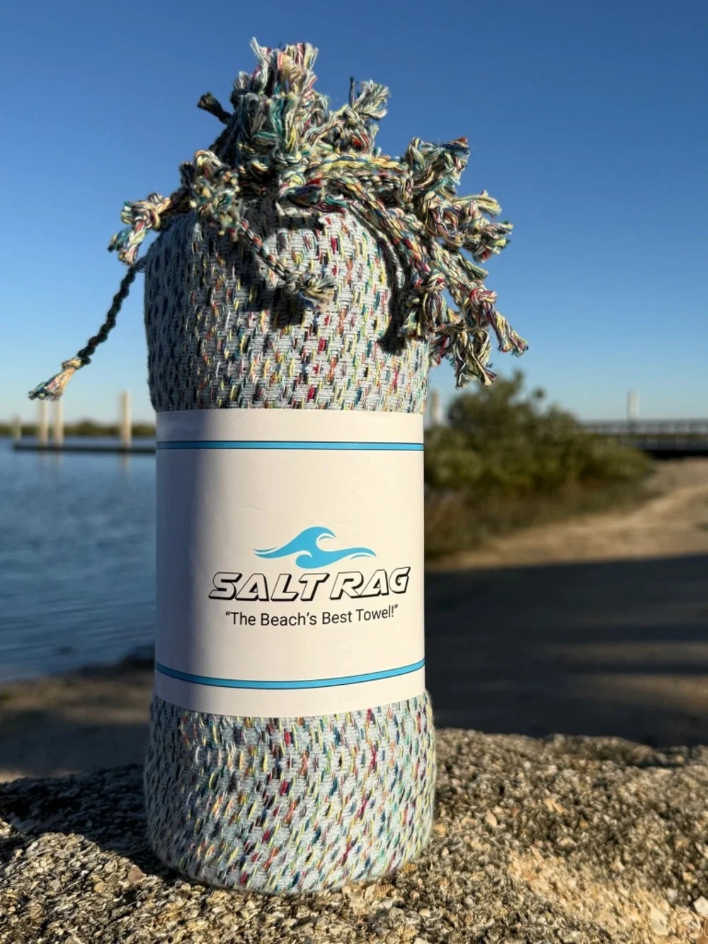 Ahi Rag Mint — Salt Rag™ Sand-Resistant Turkish Beach Towel